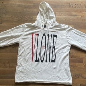 Vlone Dragon Hoodie White Black and Red Pullover XL